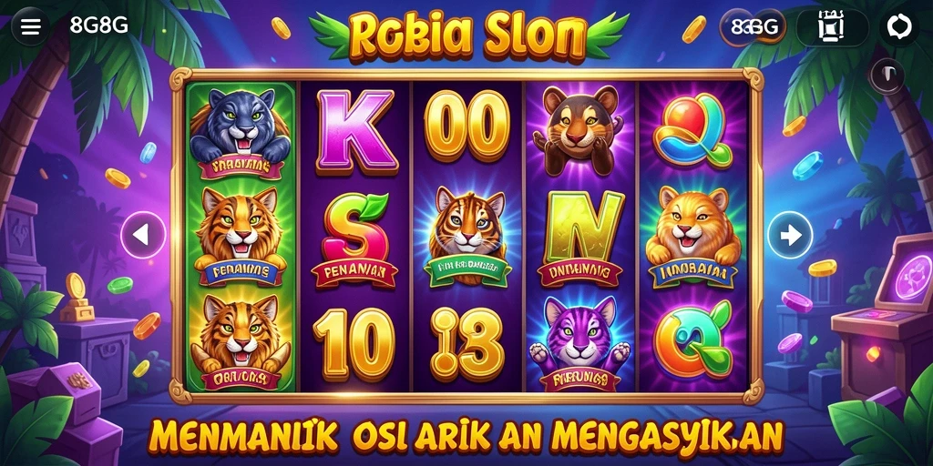 Tampilan menarik dari gameplay Slot di 8G8G.