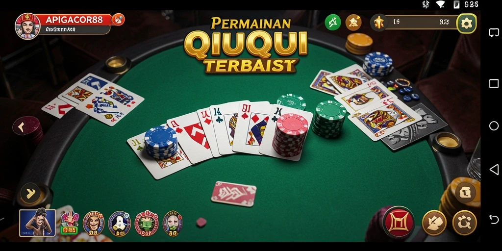 Screenshot gameplay APIGACOR88 menampilkan aksi seru dalam permainan QiuQiu.