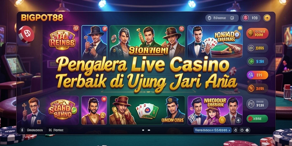 Tampilan gameplay Live Casino yang mendebarkan dari BIGPOT88.