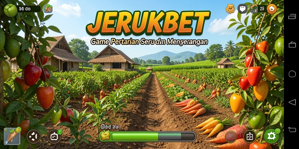 Tampilan menawan dari kebun jeruk di JERUKBET saat panen.