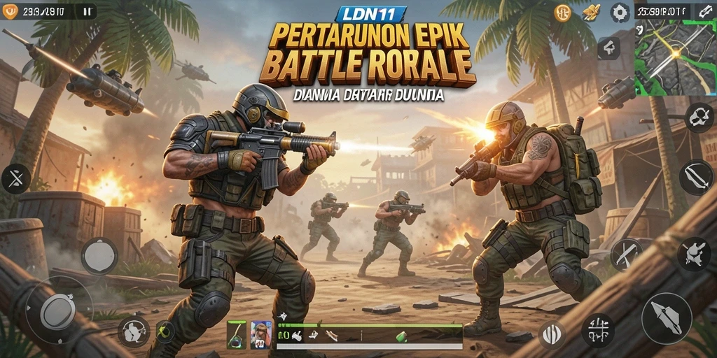 Tangkapan layar dari gameplay menegangkan di LDN11 Battle Royale.