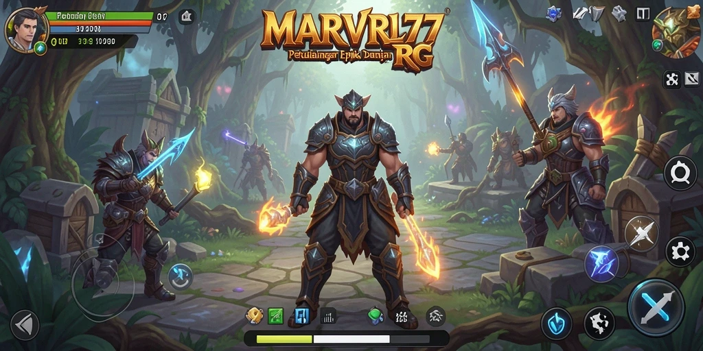 Tampilan gameplay epik dalam dunia RPG yang menantang.