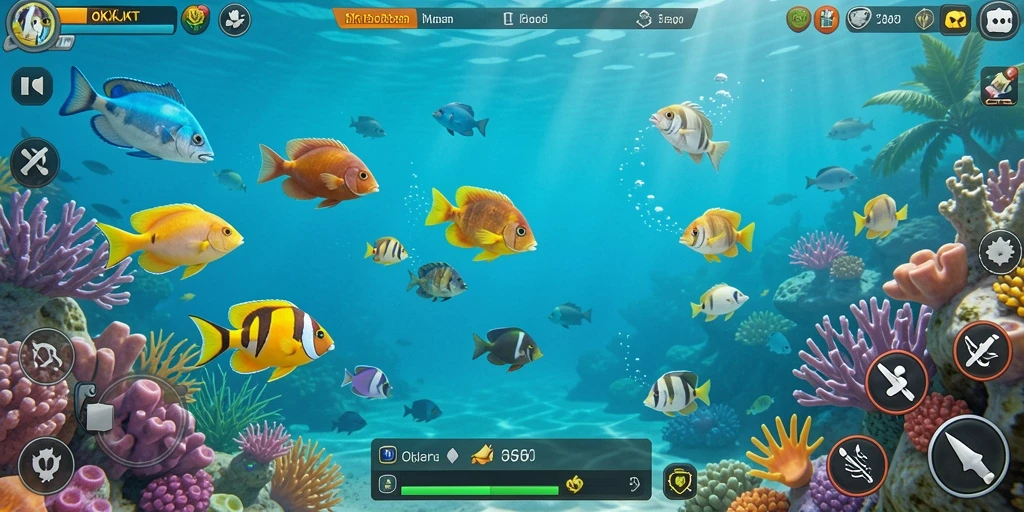 Screenshot gameplay Tembak Ikan yang seru di OKJKT.