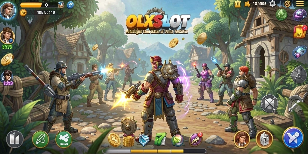 Tampilan gameplay OLXSLOT menampilkan kebebasan eksplorasi di dunia terbuka.