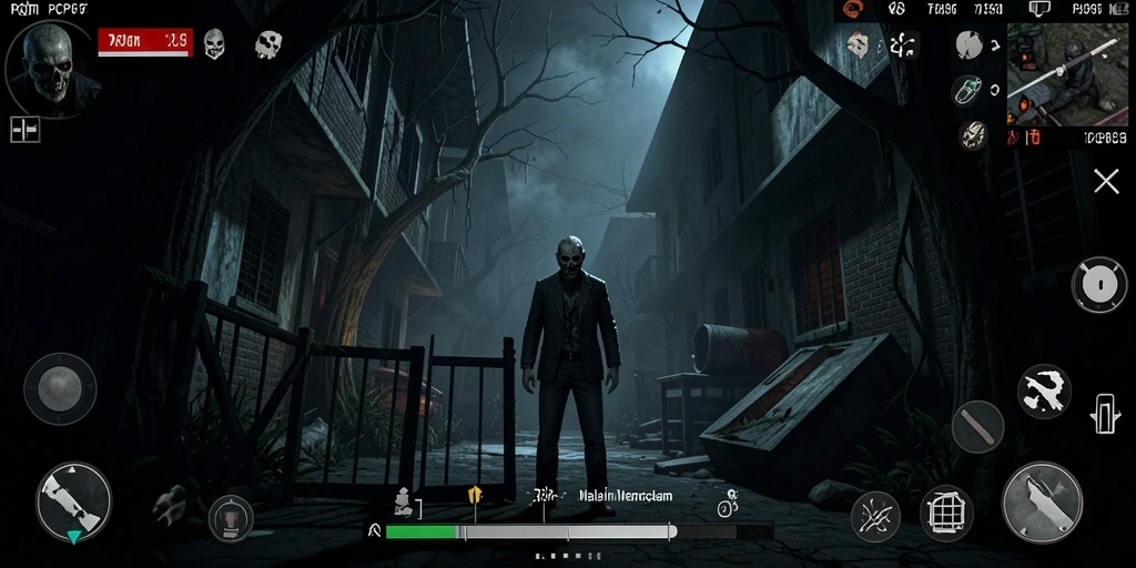 Screenshot gameplay PCPC7 yang menunjukkan suasana menegangkan.