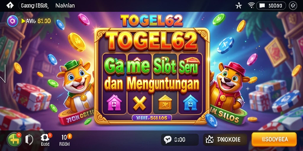 Screenshot TOGEL62 menampilkan pengalaman permainan Slot yang menarik.