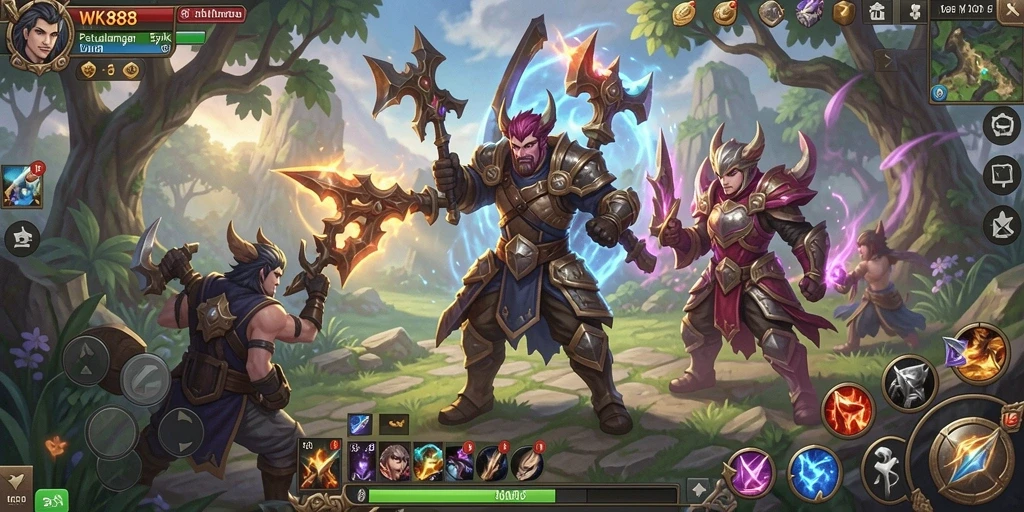 Tampilan gameplay WK888 yang mengesankan dalam dunia MMORPG.