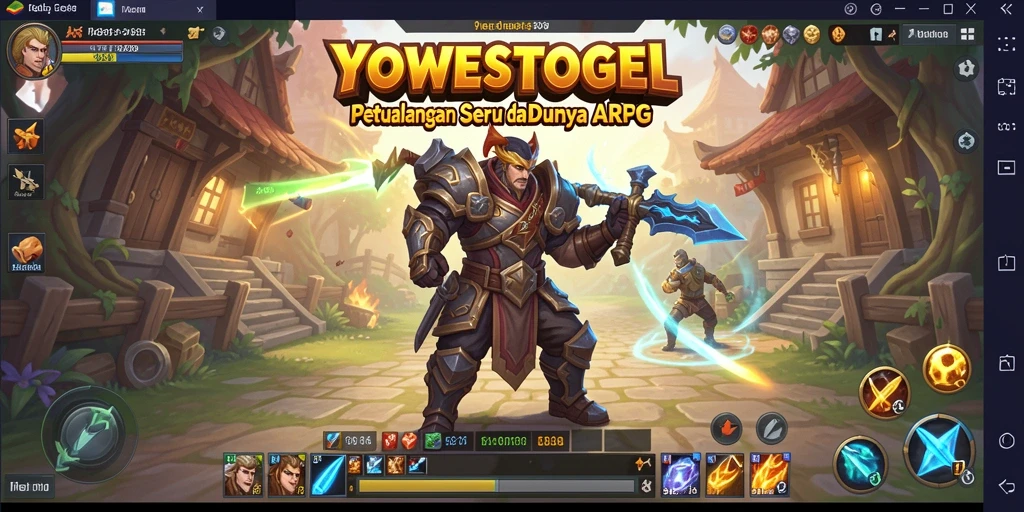 Tampilan gameplay YOWESTOGEL dengan aksi seru dan karakter unik.